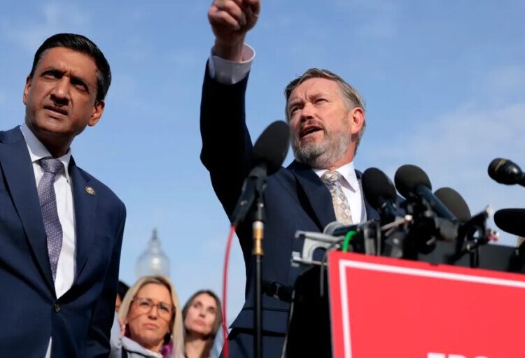 Congressmen who pushed to release Epstein files say massive blackout doesn’t comply with law and ‘are exploring all options’ — including impeachment