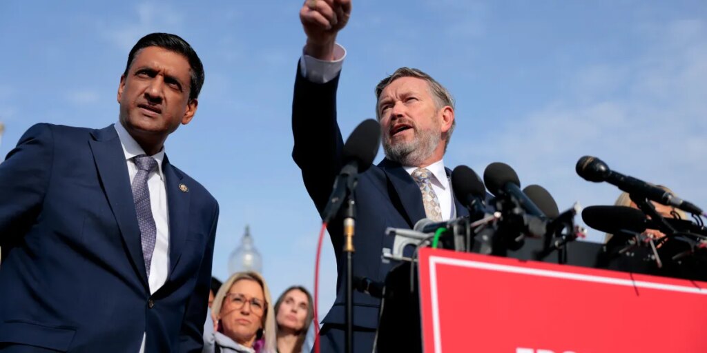 Congressmen who pushed to release Epstein files say massive blackout doesn’t comply with law and ‘are exploring all options’ — including impeachment