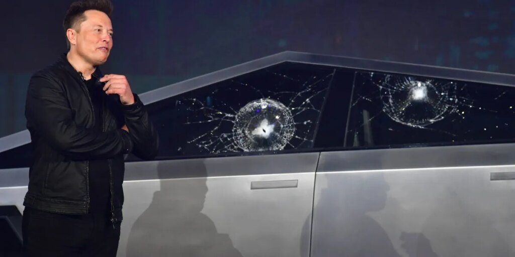 Tesla’s chief designer accidentally smashed a $61K Cybertruck’s ‘armor glass’ window with a metal ball. Now he says it was a ‘great marketing moment’