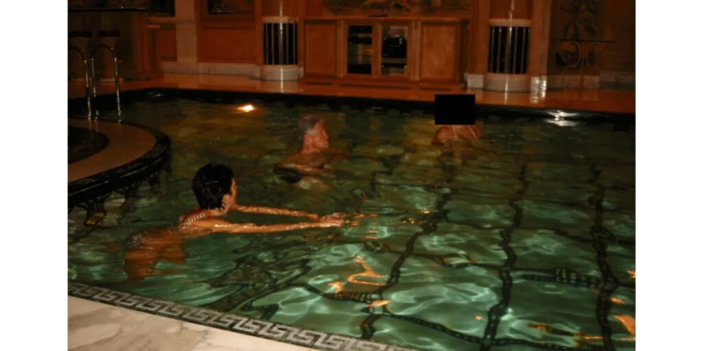 Among sea of redactions, photos of Bill Clinton emerge with Jeffrey Epstein, in a pool with Ghislaine Maxwell