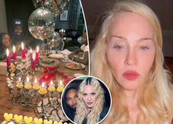 Madonna, 67, goes makeup-free to celebrate Hanukkah with much-younger boyfriend Akeem Morris, 29, and kids