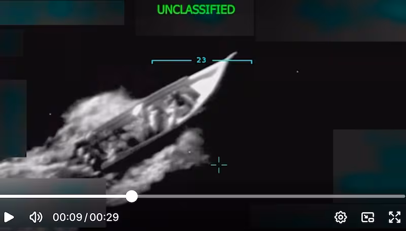 Trump released a video showing the drug boat strike in the Caribbean on September 2.