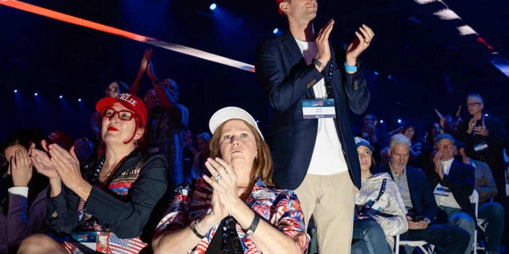 Turning Point USA gathering reveals more peril than promise for any Trump successor after Erika Kirk backs JD Vance for president in 2028