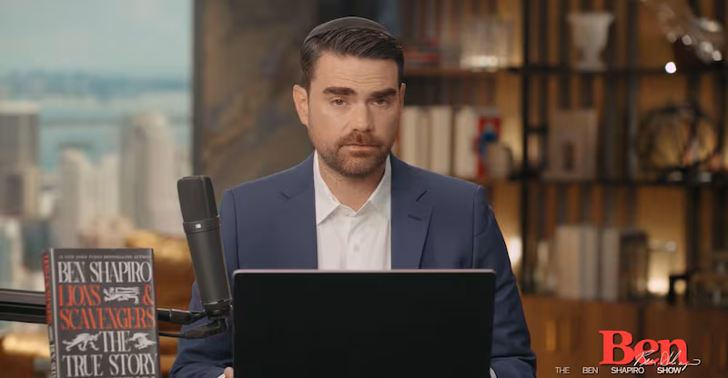 Ben Shapiro, 41, dedicated the entirety of his show on Monday to harshly criticizing  Nick Fuentes and Tucker Carlson.