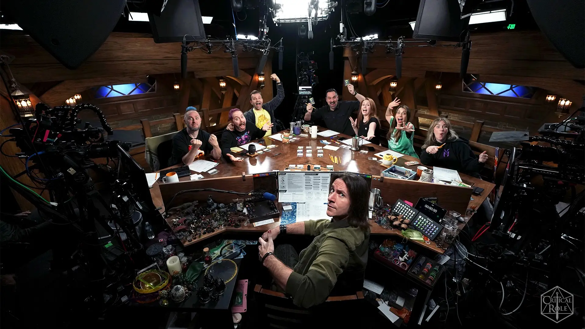 The cast of Critical Role in their LA studio