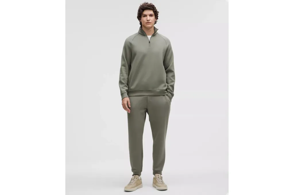 A man wearing a jogging outfit.