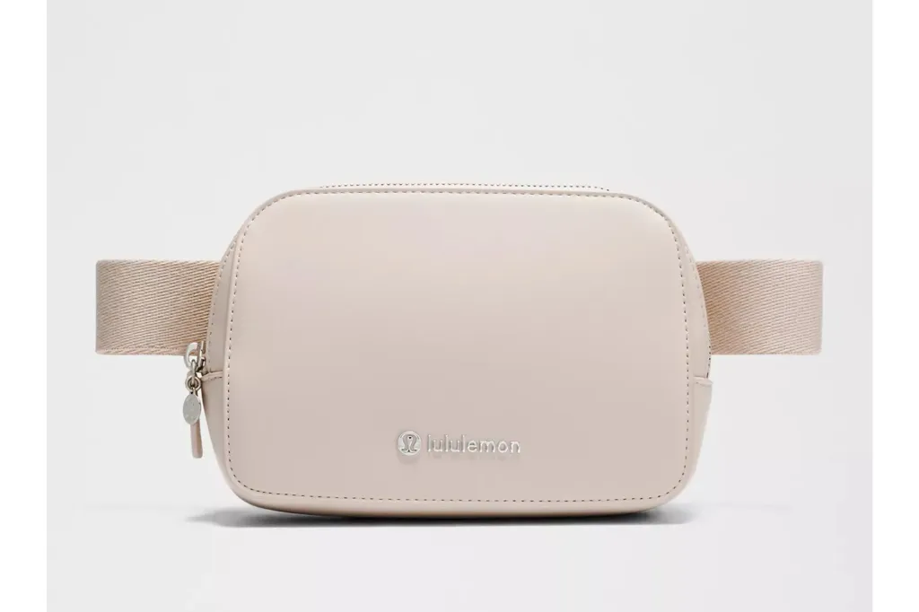 A lululemon belt bag made in alternative leather.