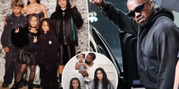 Kim Kardashian and Kanye West reunite for Christmas with their kids after bitter years-long feud: report