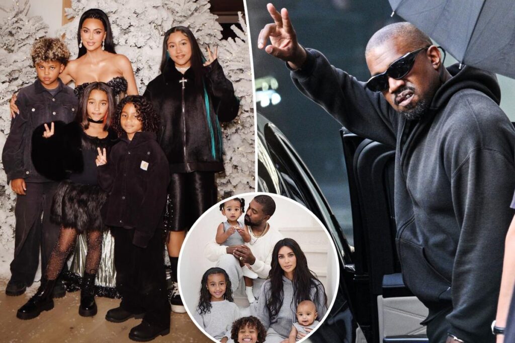 Kim Kardashian and Kanye West reunite for Christmas with their kids after bitter years-long feud: report