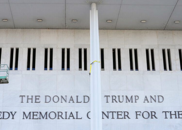 Trump’s Name Joins Kennedy’s on Performing Arts Center’s Facade