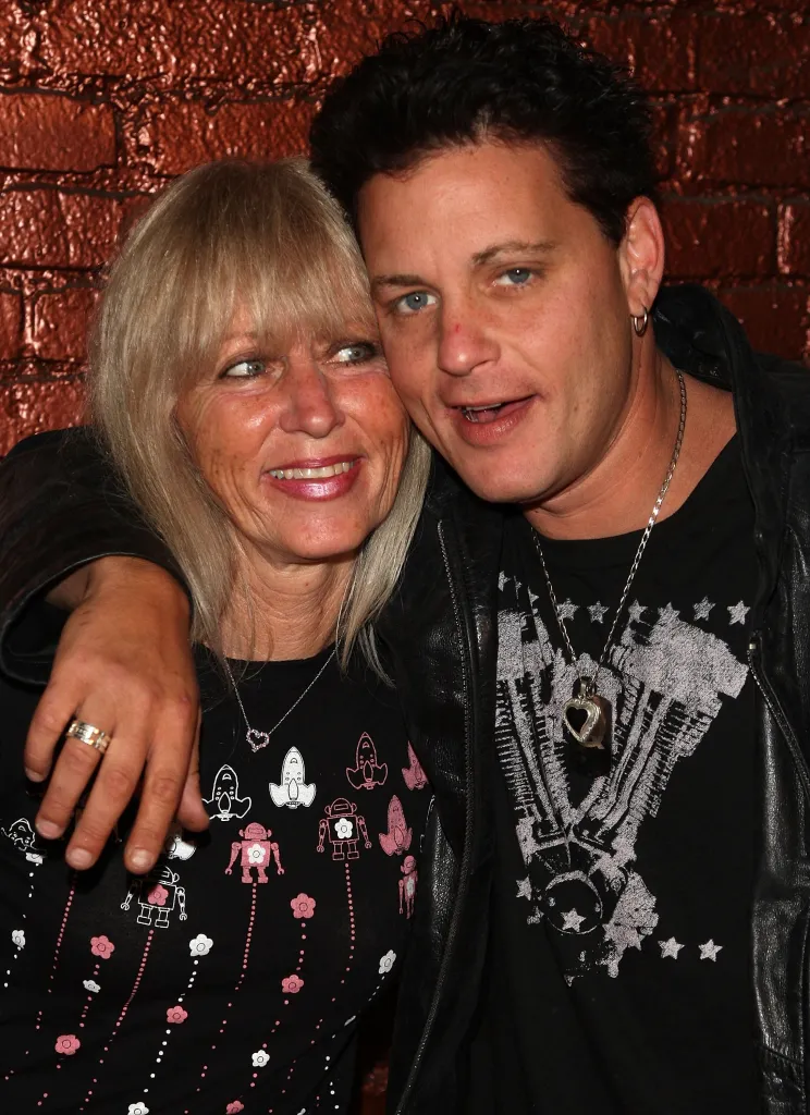 Actor Corey Haim and his mother, Judy Haim, pose for a photo.