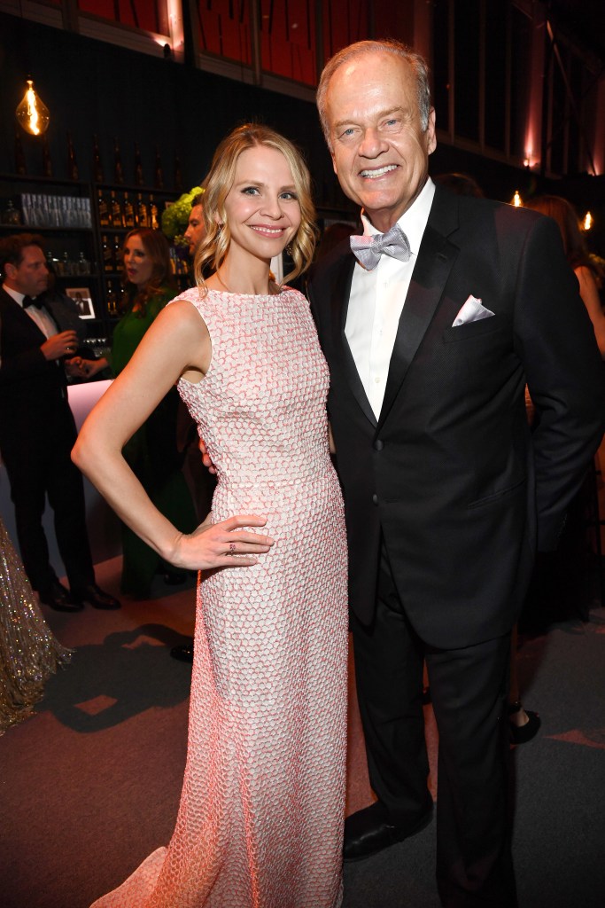 Kayte Walsh and Kelsey Grammer at the 2020 Vanity Fair Oscar Party.