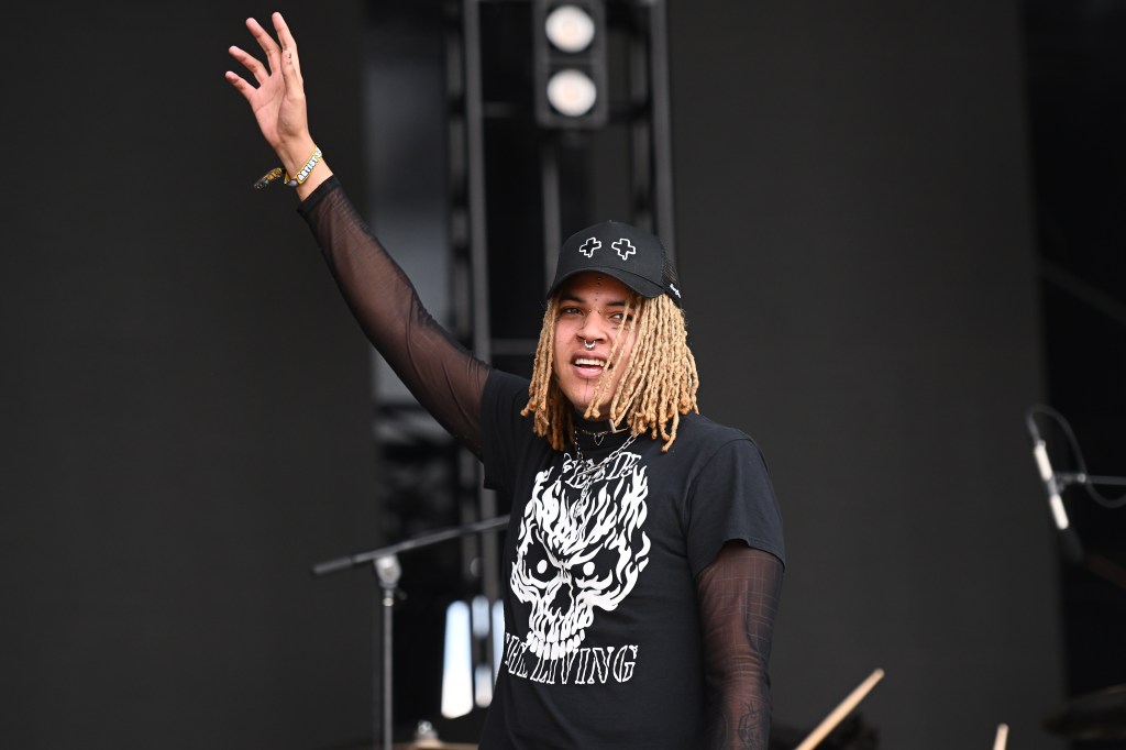 Poorstacy performs at Riot Fest 2022.