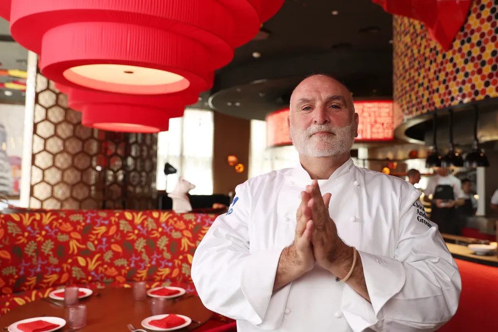 Chef Jose Andres captured at his restaurant Jaleo.