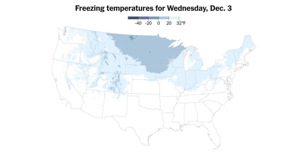 Some of the Coldest Weather of the Season Is Sweeping Through the U.S.