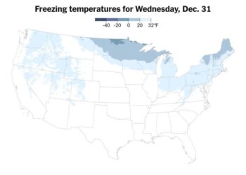 New Year’s Eve Will Ring In Bitter Cold for Much of the U.S.