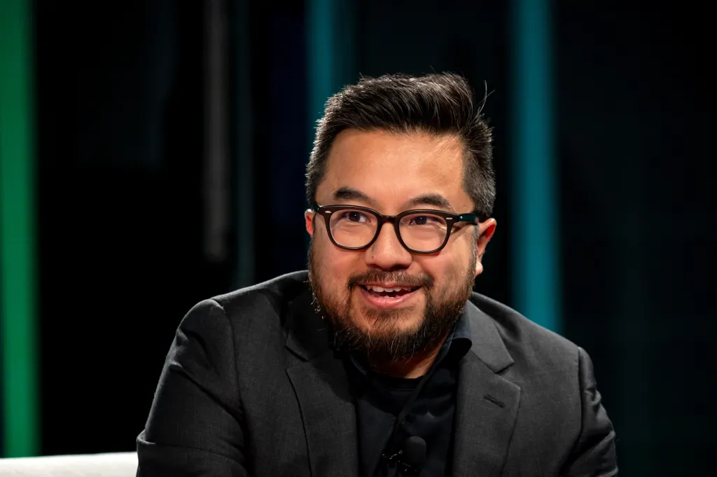 Garry Tan, president, CEO, and co-founder of Y Combinator, speaking at the Bloomberg Technology Summit.