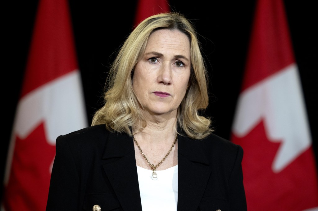 Kirsten Hillman, Canadian ambassador to the US, speaks during a cabinet retreat in Montreal.