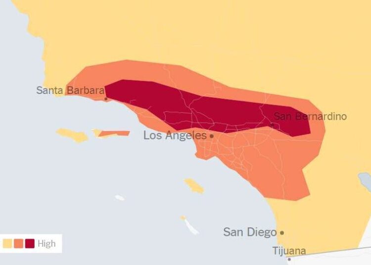 Heavy Rain Expected to Douse Los Angeles on Christmas Eve
