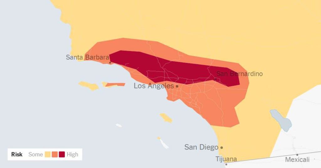 Heavy Rain Expected to Douse Los Angeles on Christmas Eve