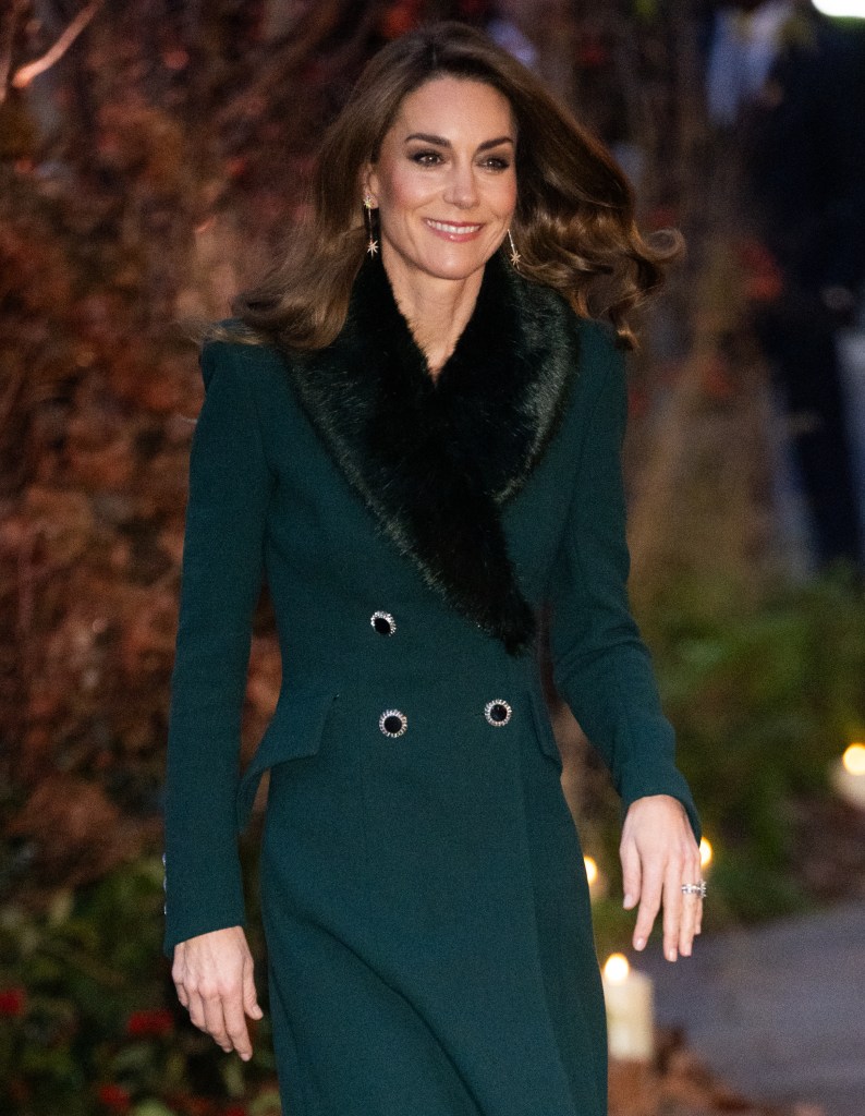Catherine, Princess of Wales, smiling while attending the Together At Christmas Carol Service.