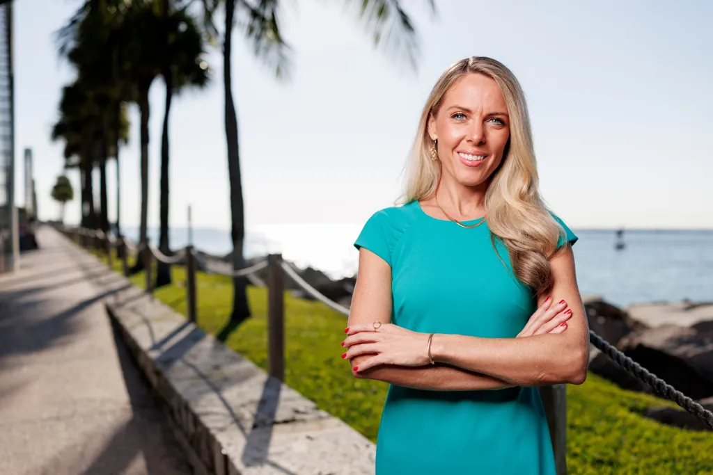 Nicole Parker, former FBI agent and author, poses for a photo in Miami Beach, FL.