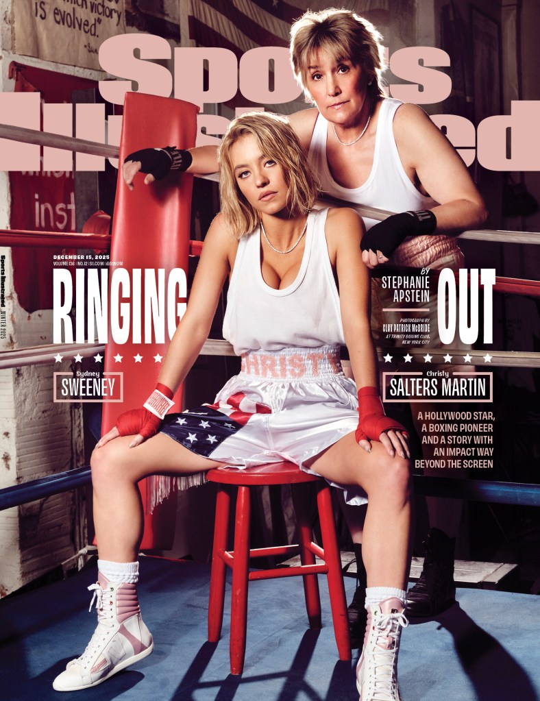 Sydney Sweeney and Christy Martin on the cover of Sports Illustrated.