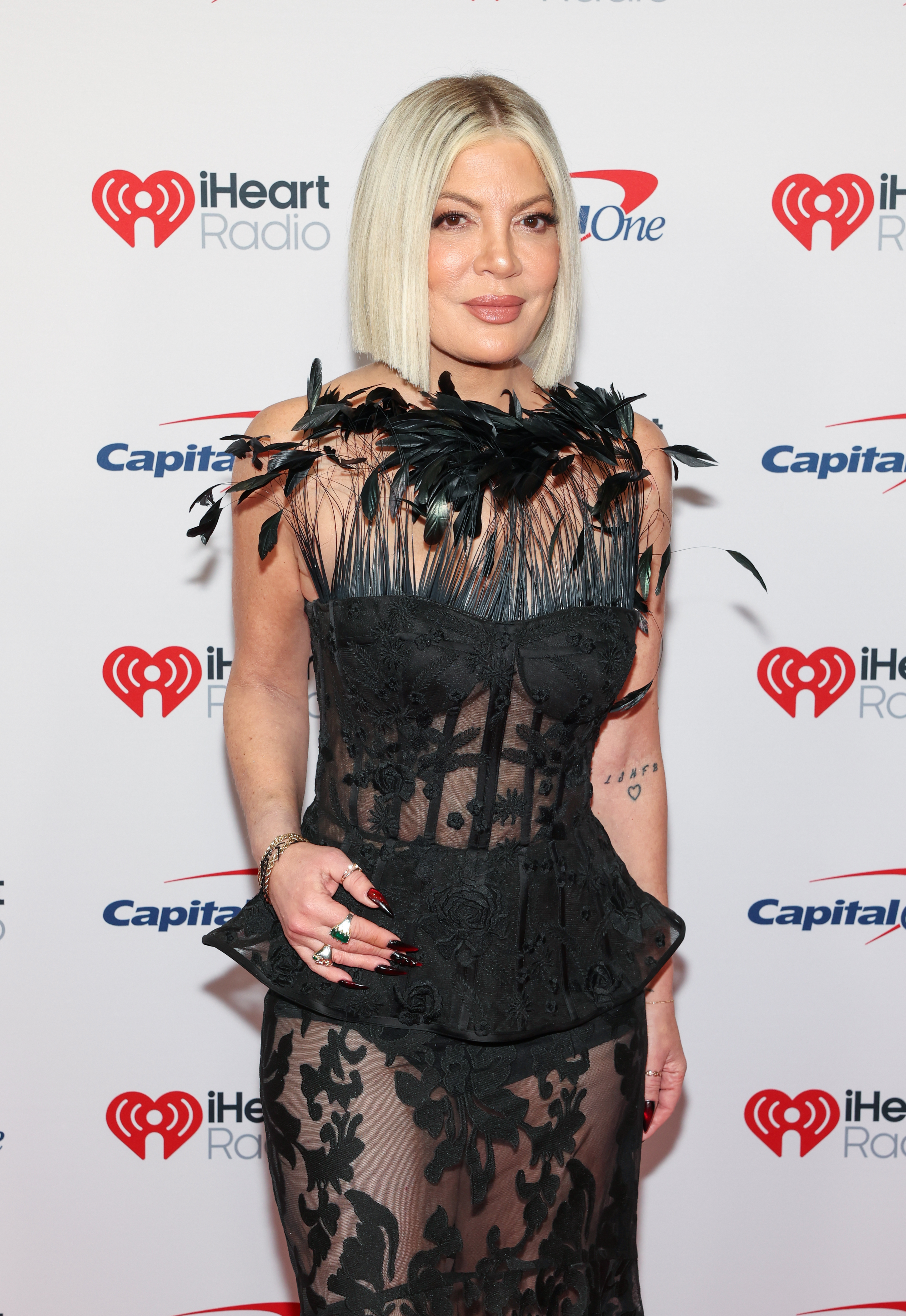 Tori Spelling at iHeartRadio 102.7 KIIS FM's Jingle Ball 2025.