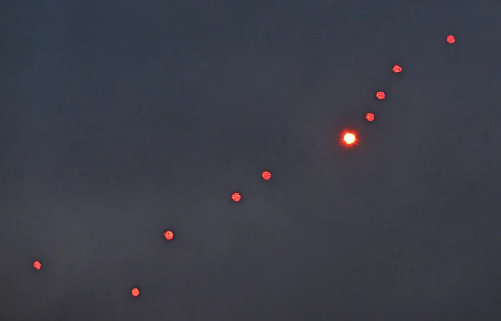 The Ukrainian air defense fires at Russian drones and missiles during an attack on December 27, 2025.