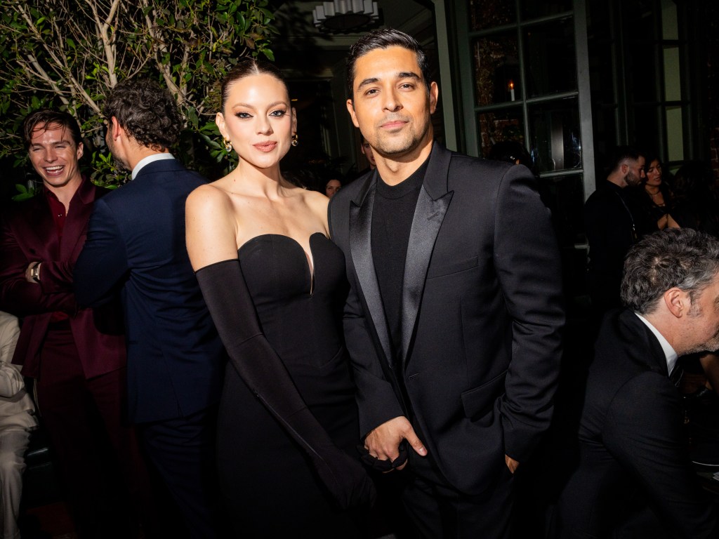 Wilmer Valderrama and Amanda Pacheco at January 2025 Golden Globes afterparty