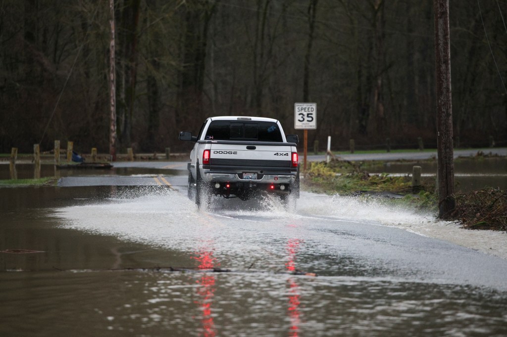 The Skagit River crested overnight Thursday into Friday at 37 feet in the valley's biggest city, Mount Vernon, surpassing the previous record by a few inches.
