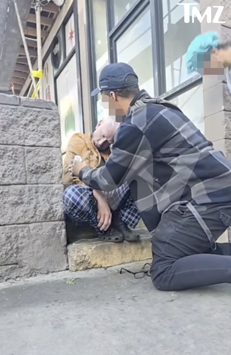 Comedian Andy Dick slumped over on a Hollywood street after an apparent overdose.