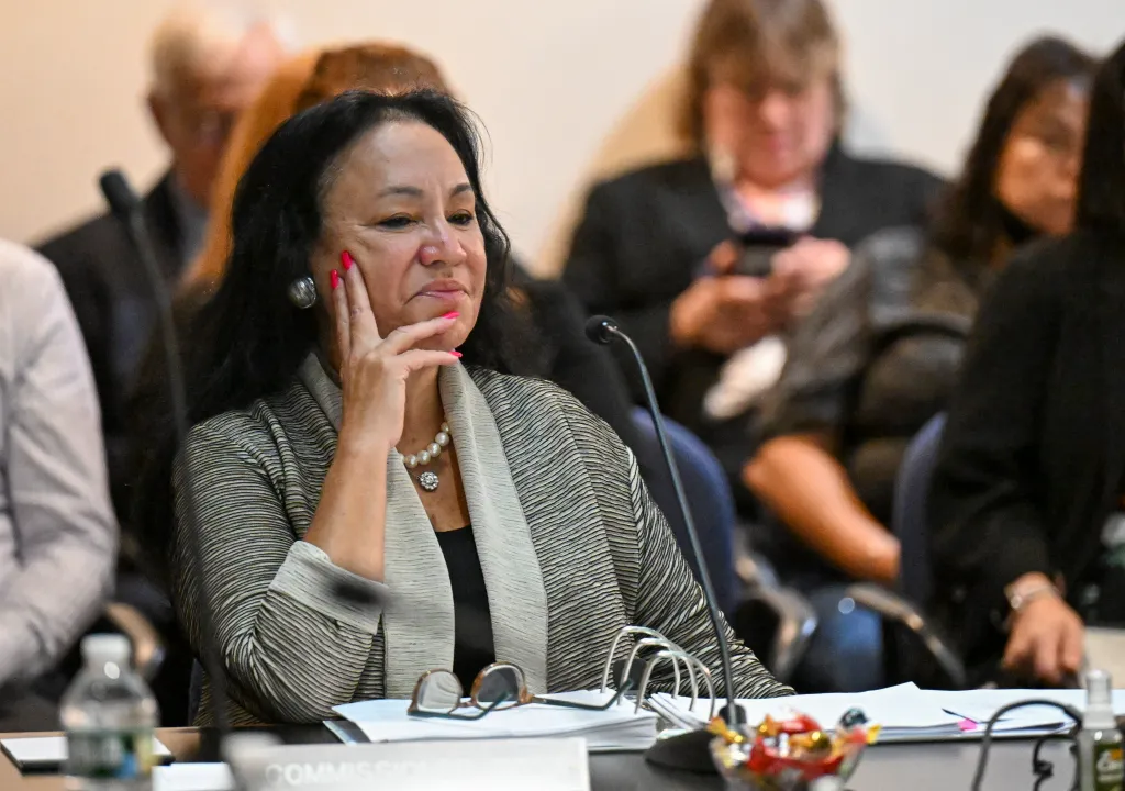 Betty A. Rosa at a meeting.