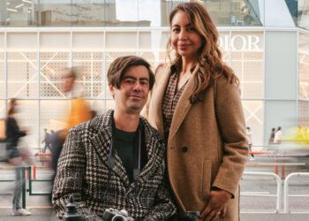 Spouses Wearing Complementary Patterns