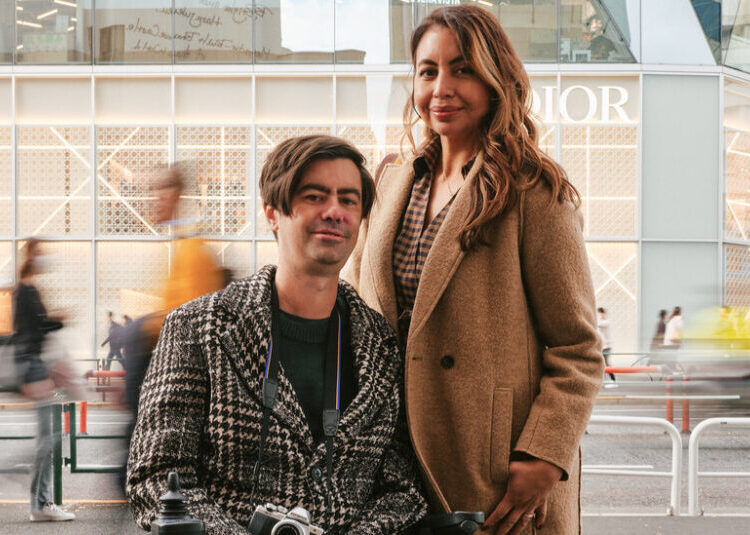 Spouses Wearing Complementary Patterns