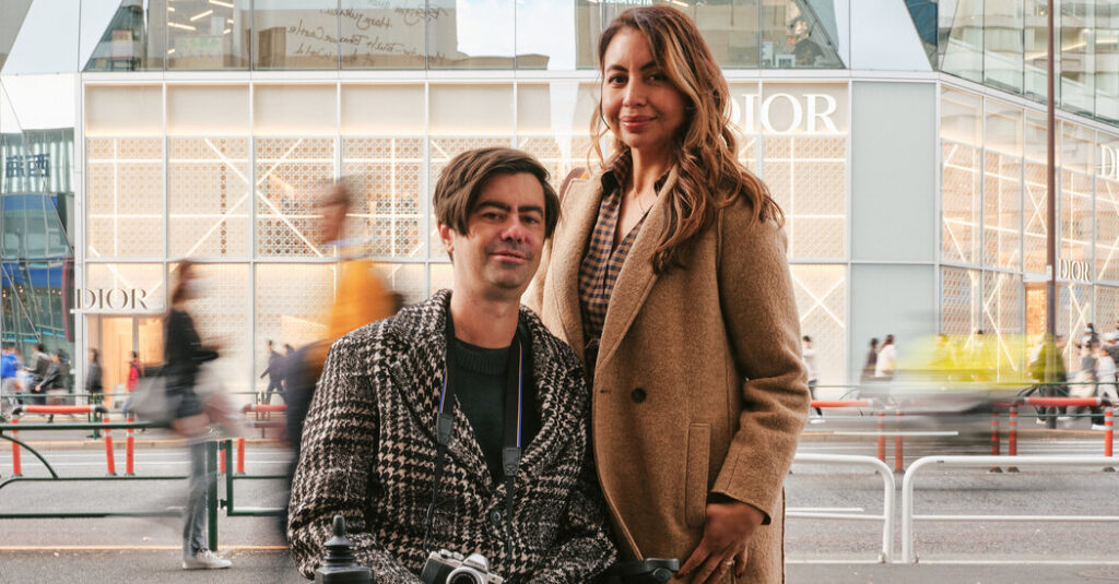 Spouses Wearing Complementary Patterns