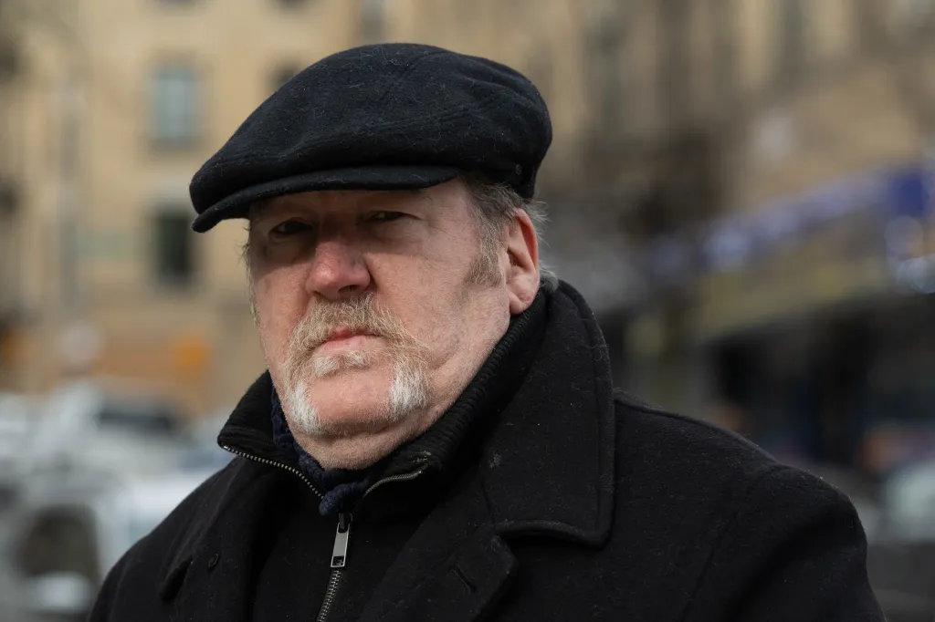 Retired Yonkers detective Mike Lorenzo at the scene of the shootings.