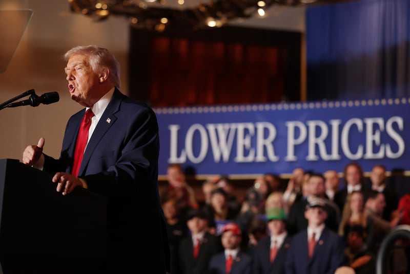 President Donald Trump delivered remarks that were meant to be focused on the economy but meandered during an event on December 9, 2025 in Mount Pocono, Pennsylvania.