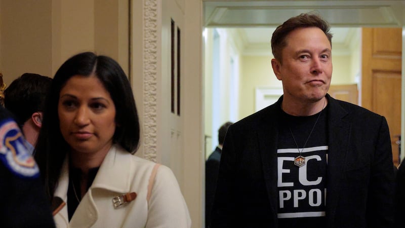 Katie Miller (left) is married to Stephen Miller and will reportedly now work full time with Elon Musk.