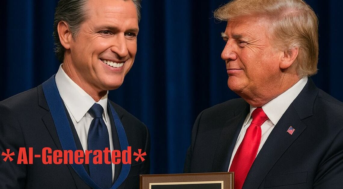 Newsom Mocks Trump With His Own Made-Up Peace Prize