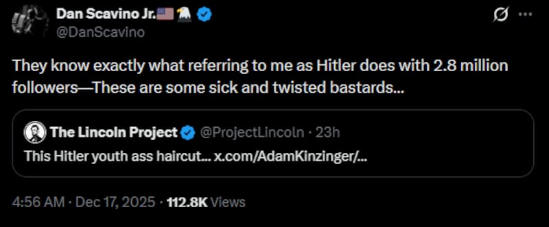 Scavino said the comparisons were "sick" and "twisted."