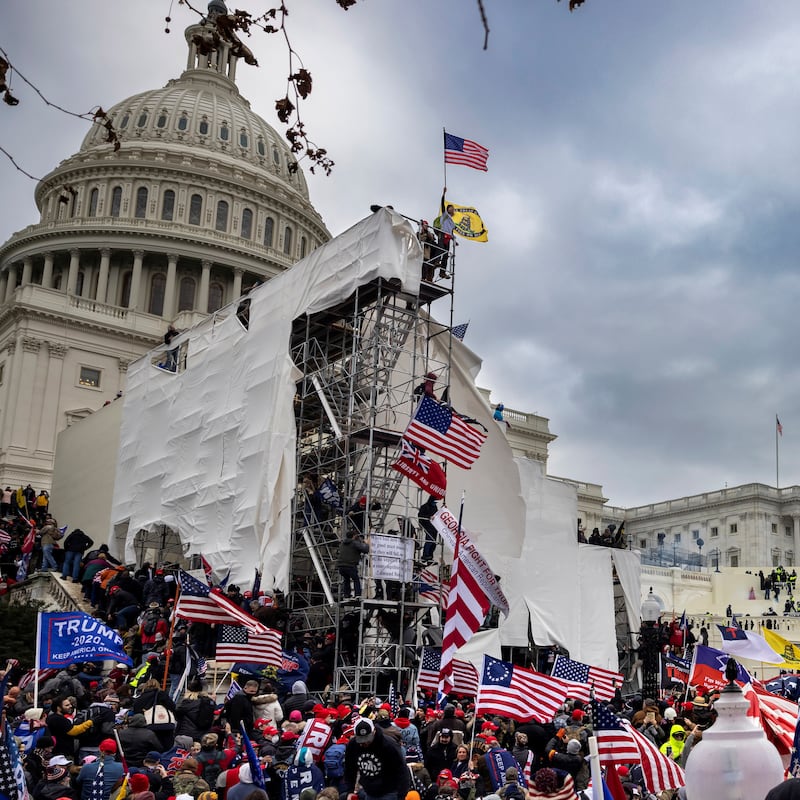 The riot outside the Capitol Building on Jan. 6, 2021