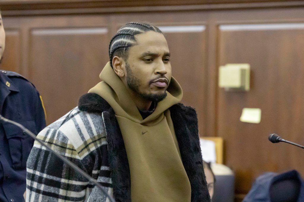 Tremaine Neverson (Trey Songz) arraigned in Manhattan Criminal Court.