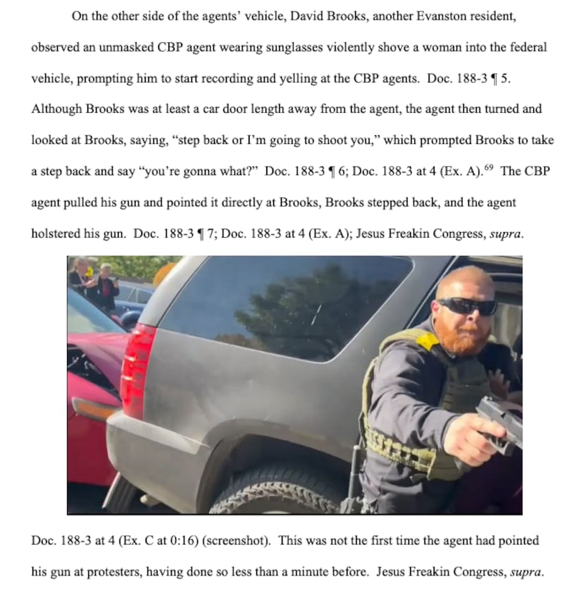 The opinion by Judge Ellis details how Timothy Donahue threatened to shoot onlookers during a violent arrest of U.S. citizens.