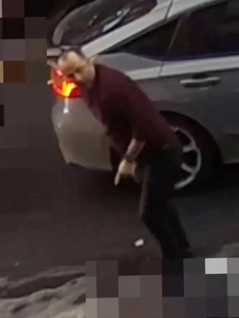 The assailant left the scene in a silver mini van, cops said.