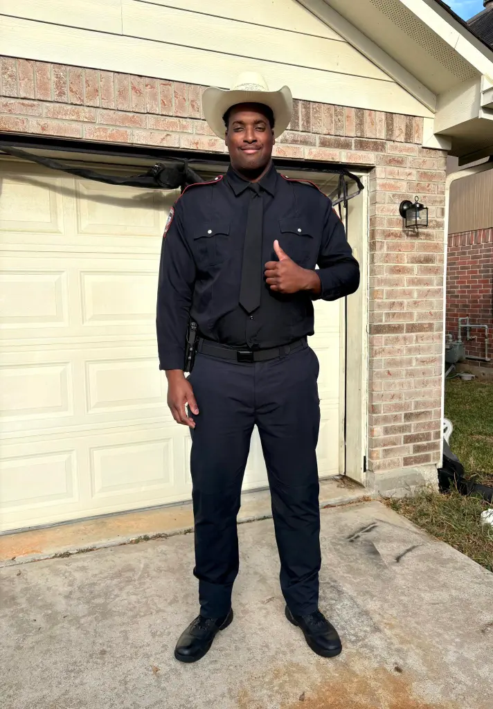The 24-year-old aspiring cop, who would be the tallest officer in Texas, failed the state peace officer exam by one point, scoring a 69 instead of the required 70.