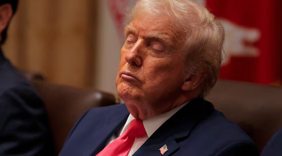 See Every Angle of Donald Trump, 79, Nodding Off in His Own Cabinet Meeting