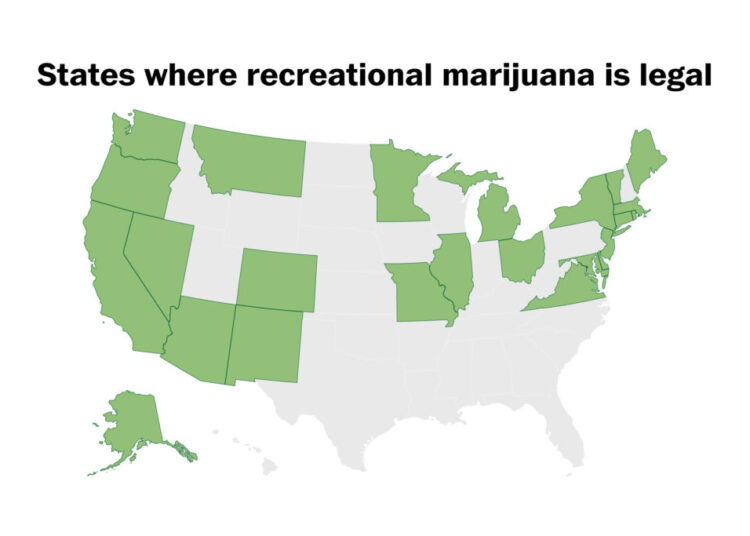 More than half of Americans live in places where recreational marijuana is legal