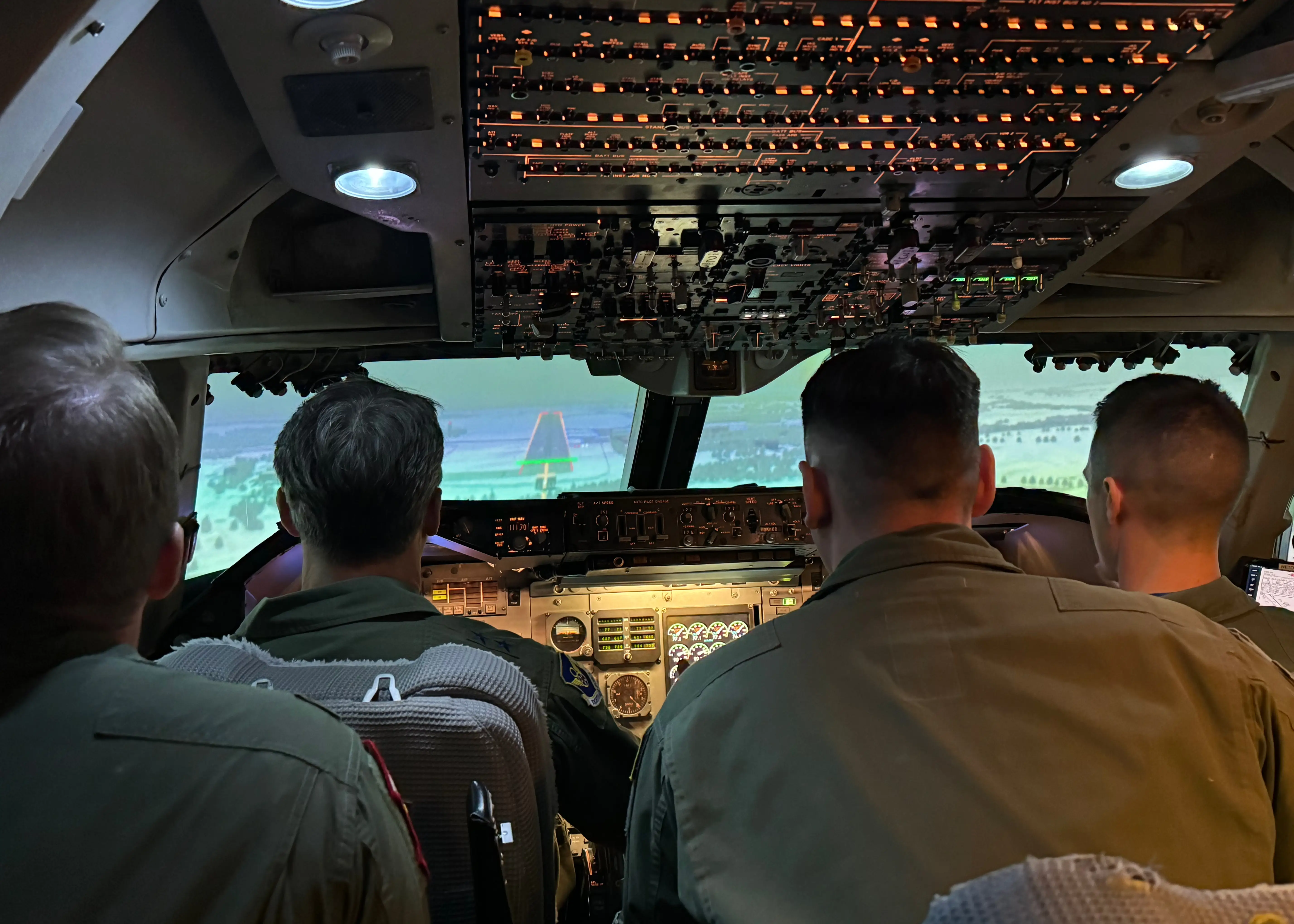 An E-4B flight simulator.