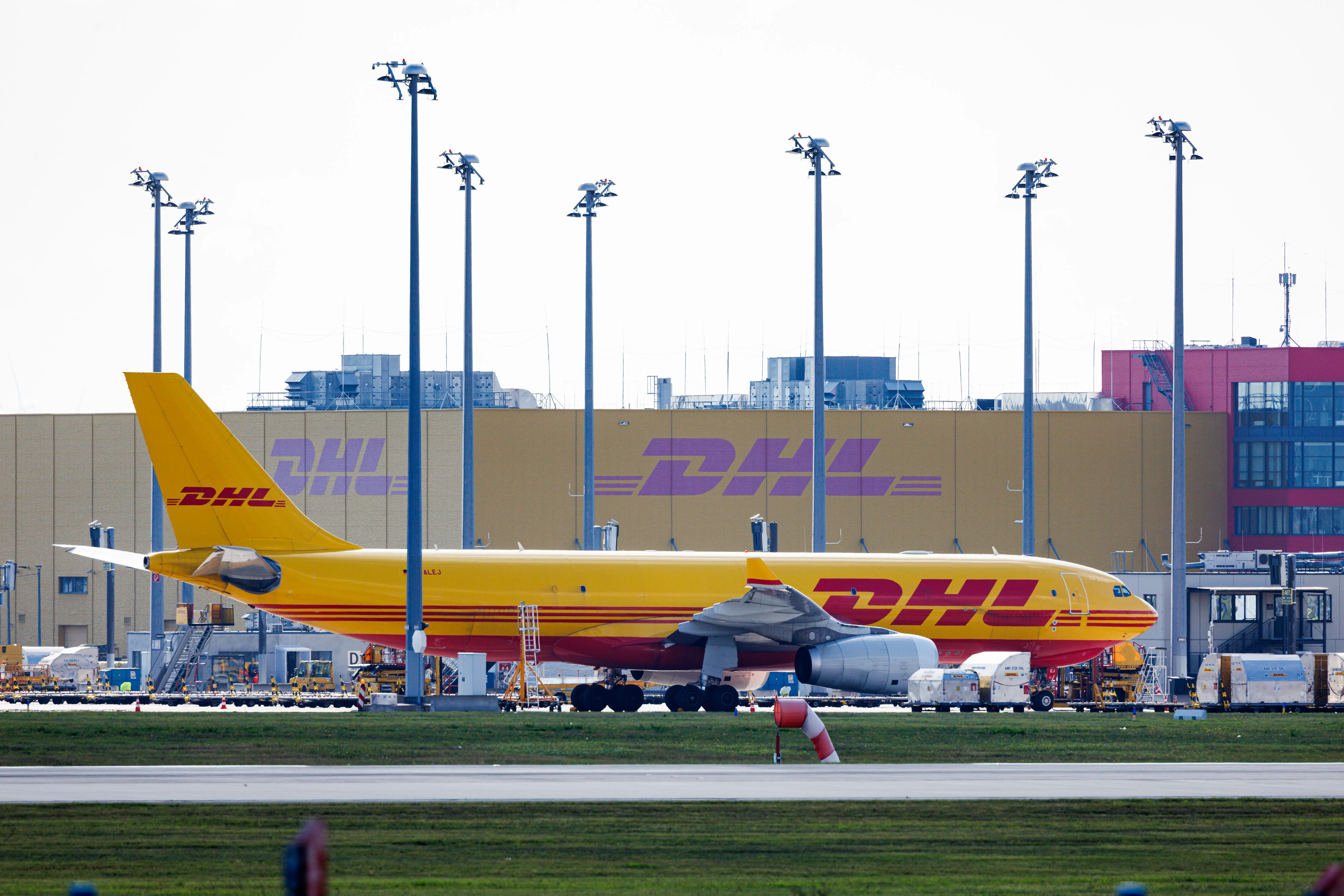 A DHL cargo plane in Germany.